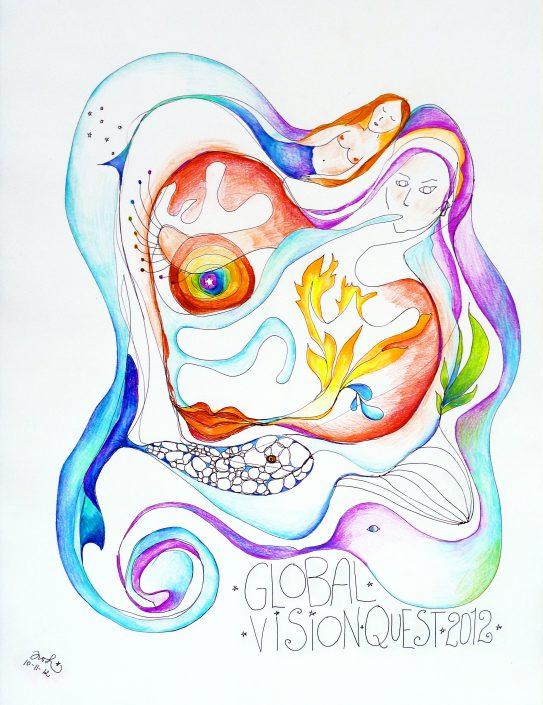 Channeled Drawing for the Global Vision Quest